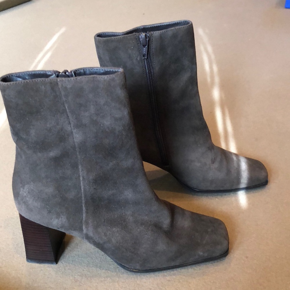 Lord & Taylor Brown Suede Booties